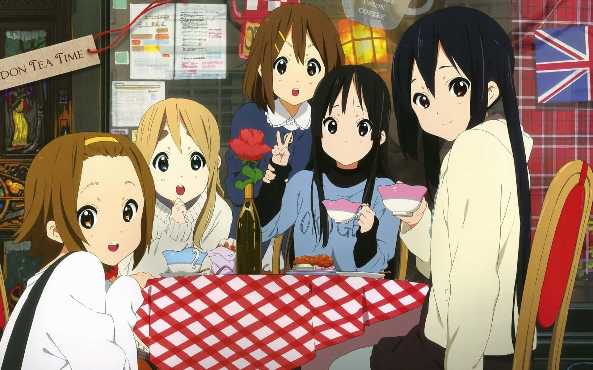 Enjoy A Delicious Treat At Cafe Anime Background