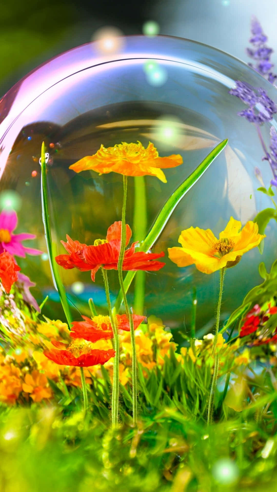 Enjoy A Fast And Exciting Smartphone Experience With The Bubbles Phone Background