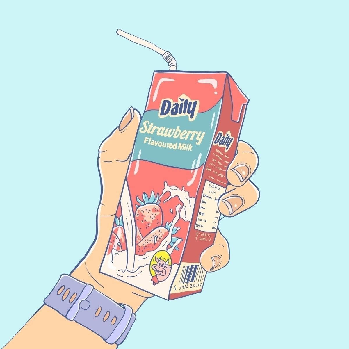 Enjoy A Glass Of Delicious Strawberry Milk! Background