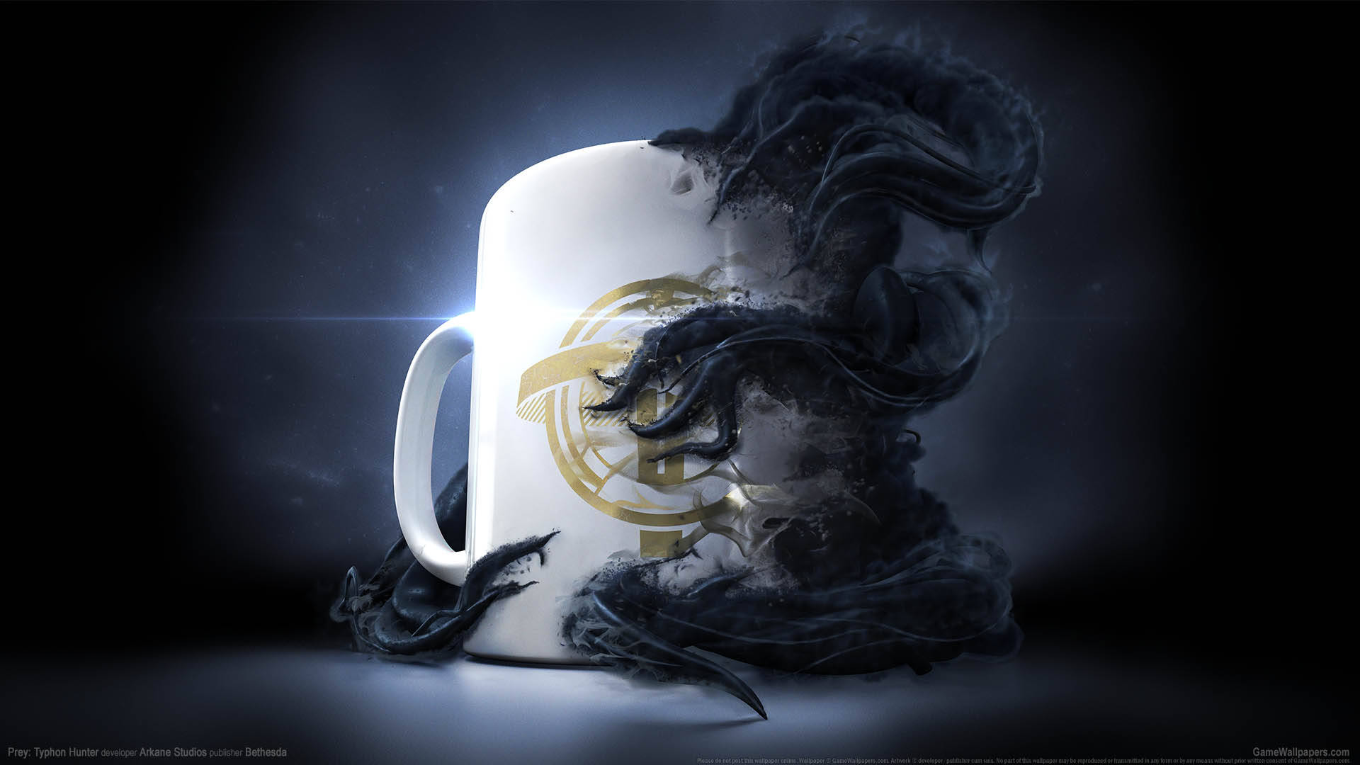 Enjoy A Hot Cup Of Coffee While You Play Prey Background