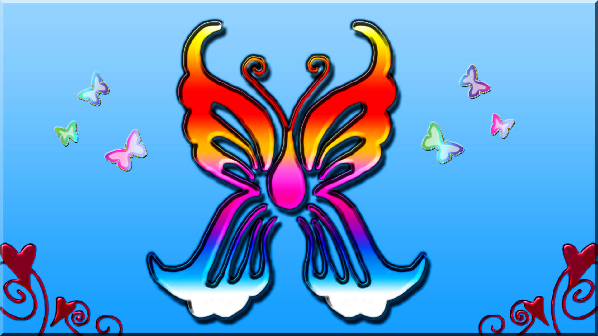 Enjoy A Little Bit Of Beauty In Life With A Butterflies Laptop Background