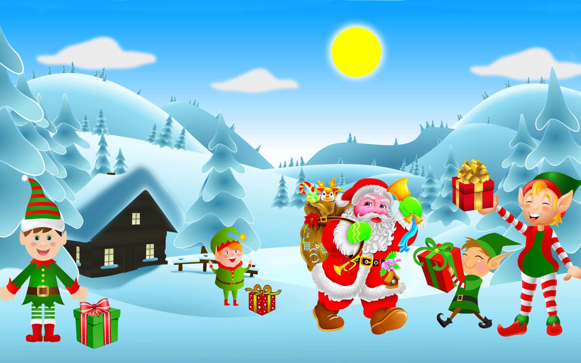 Enjoy A Magical And Festive Christmas Winter Background
