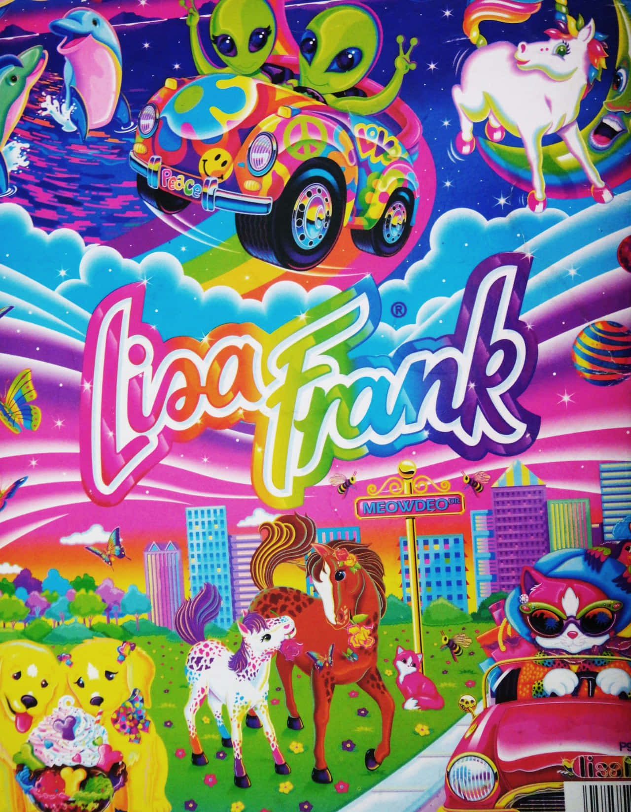 Enjoy A Magical Ride On This Majestic Lisa Frank Unicorn
