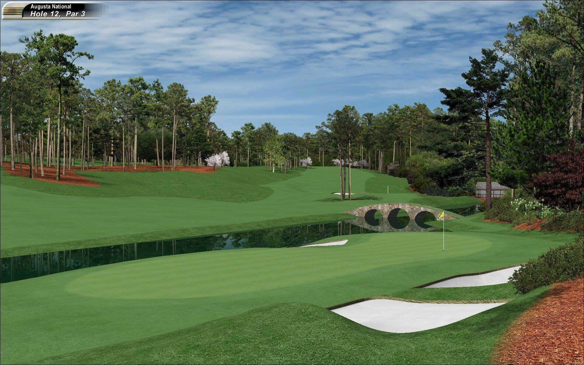 Enjoy A Panoramic View Of The Beautiful Augusta National Golf Club Background