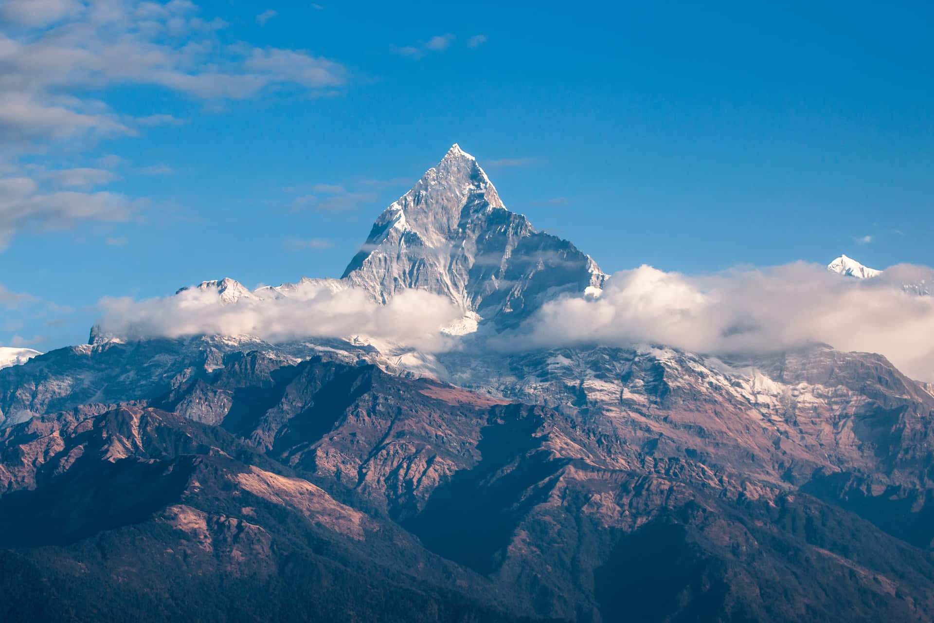 Enjoy A Panoramic View Of The Mountain Range Background