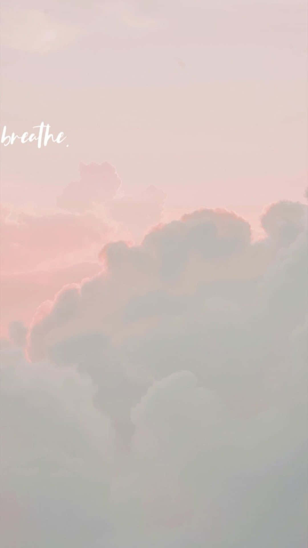 Enjoy A Peaceful And Dreamy Sky Moment With Angel Aesthetic Clouds Background