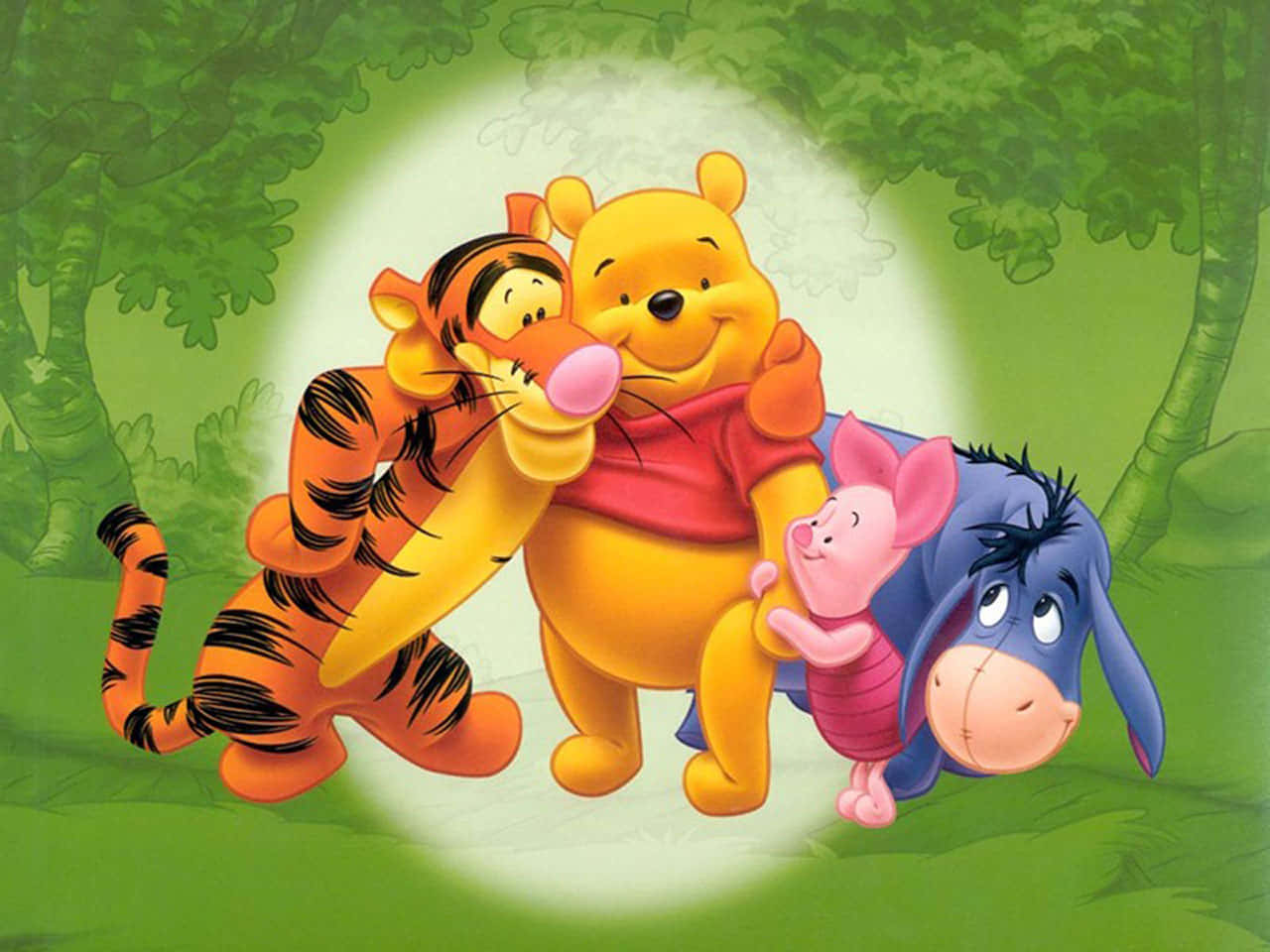 Enjoy A Peaceful Day In The Forest With The Beloved Winnie The Pooh. Background