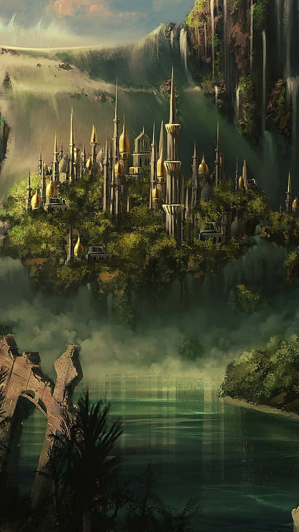 Enjoy A Peaceful World Of Your Own With Fantasy Phone Background