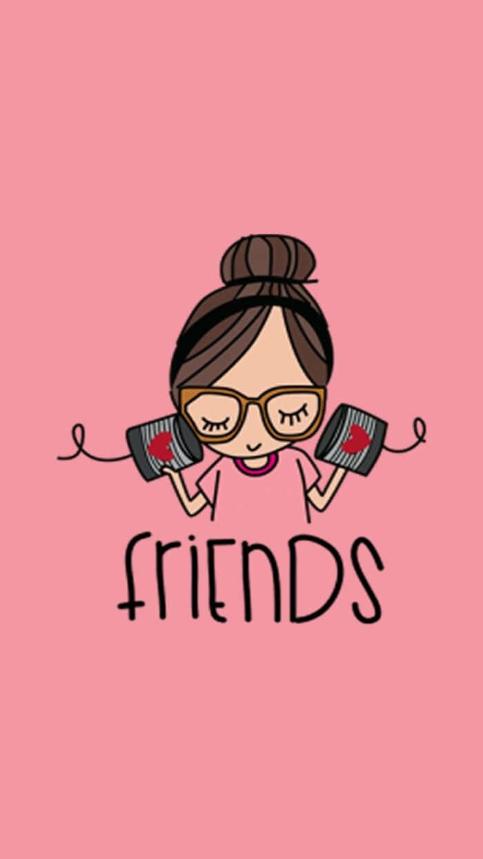 Enjoy A Personalized Bff Experience On Your Iphone Background