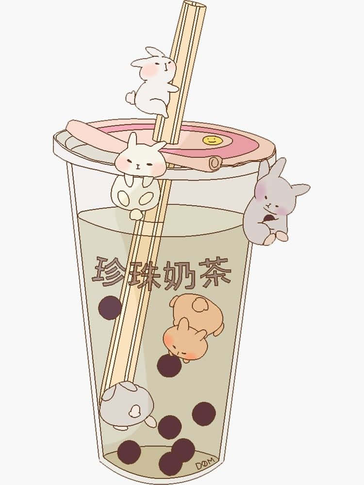 Enjoy A Refreshing Cup Of Bubble Tea With Your Favorite Anime Character! Background