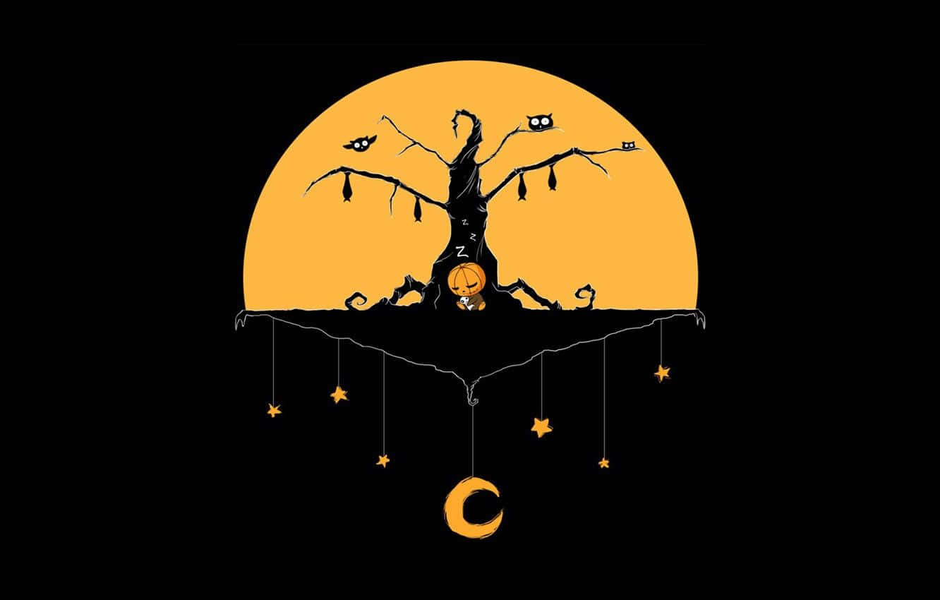 Enjoy A Scary Minimalist Halloween Background