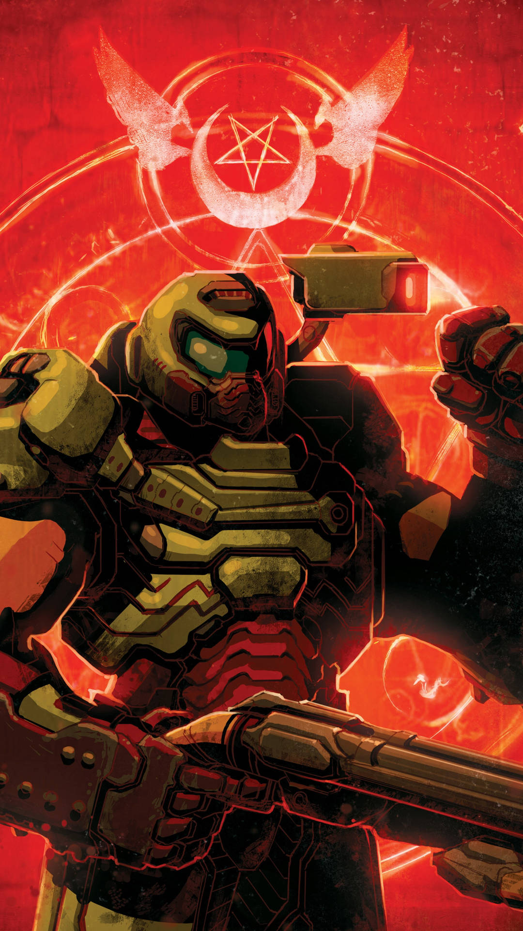 Enjoy A Seamless Gaming Experience With The Doom Phone Background