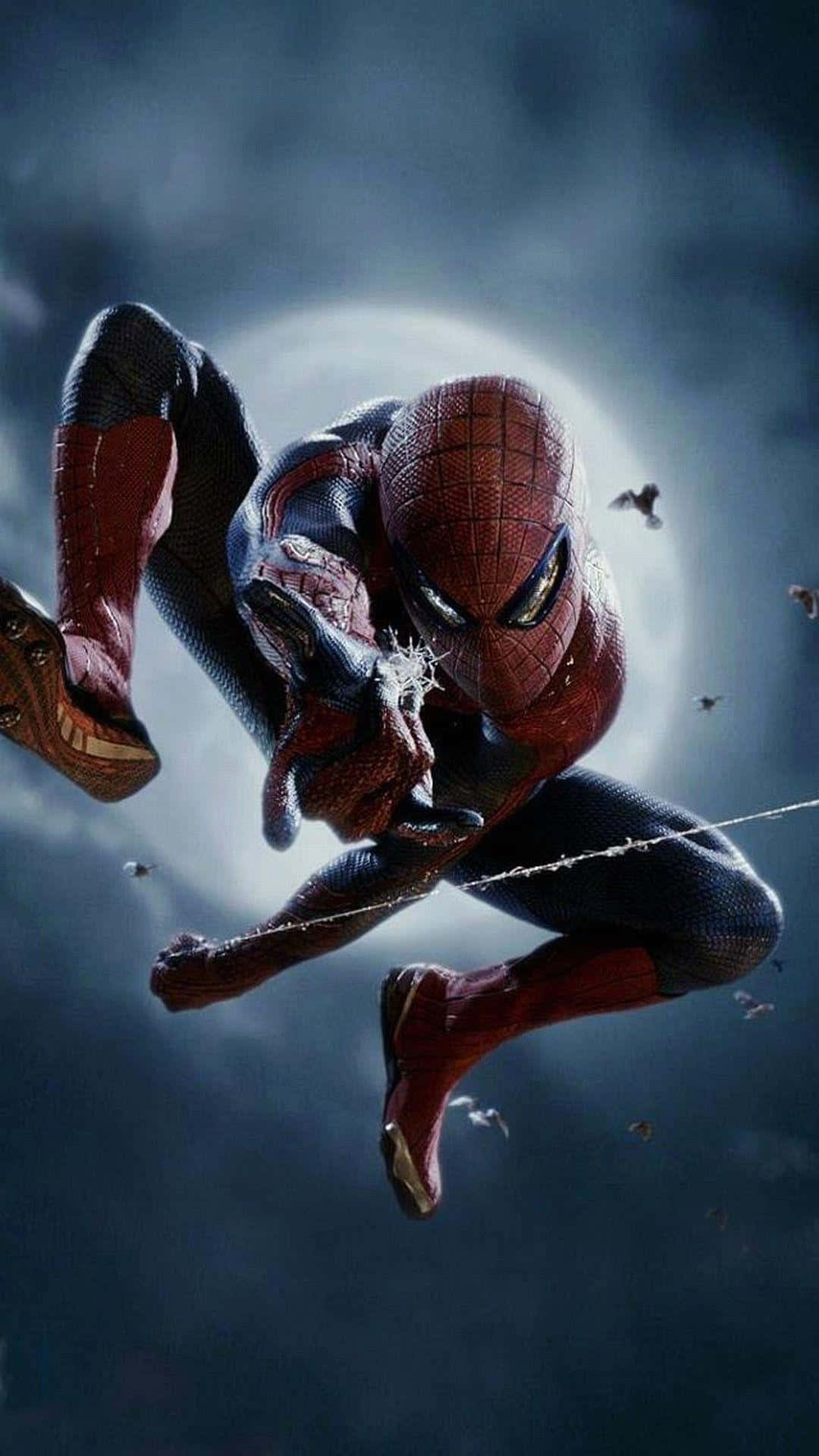 : Enjoy A Stunning 4k Wallpaper Of The Amazing Spider-man On Your Iphone. Background