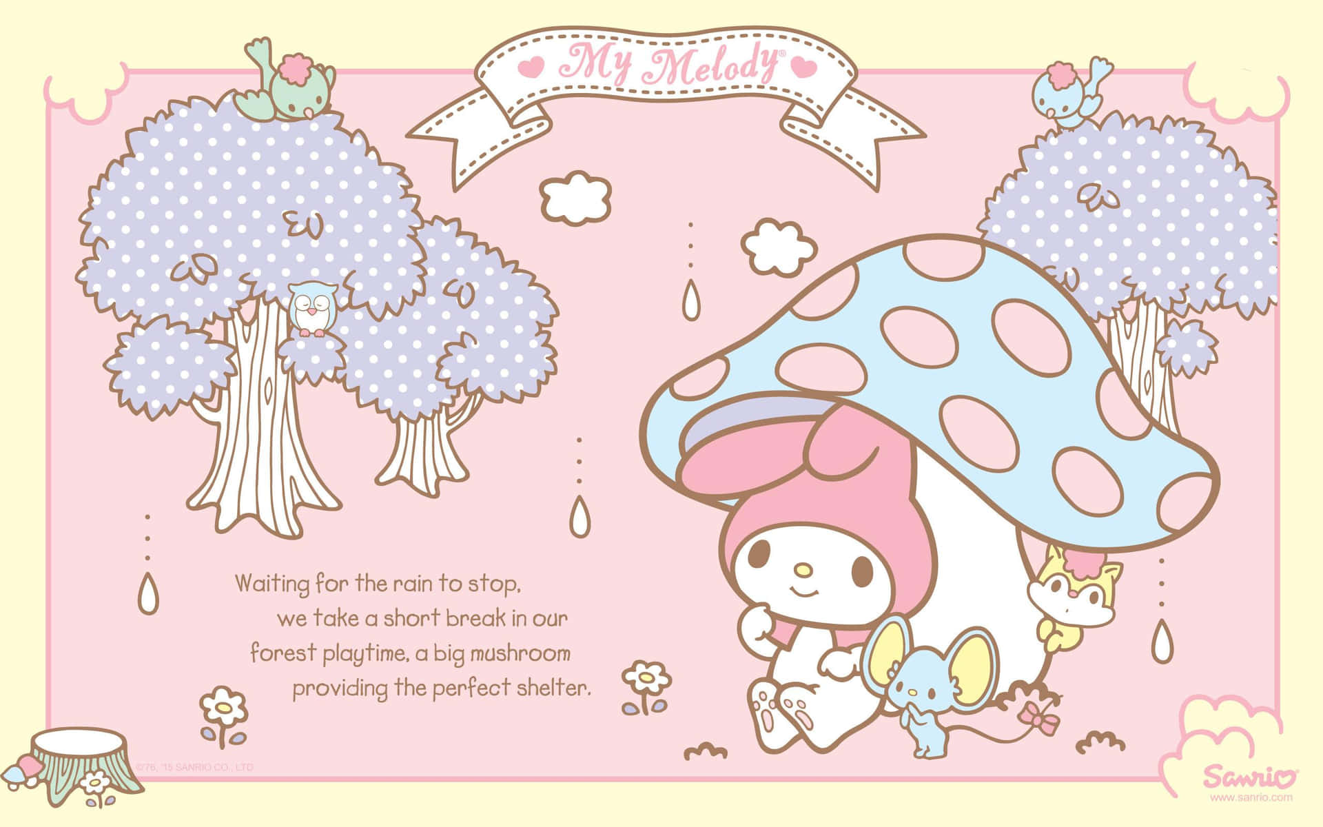 Enjoy A Sweet Desktop Experience With My Melody Background