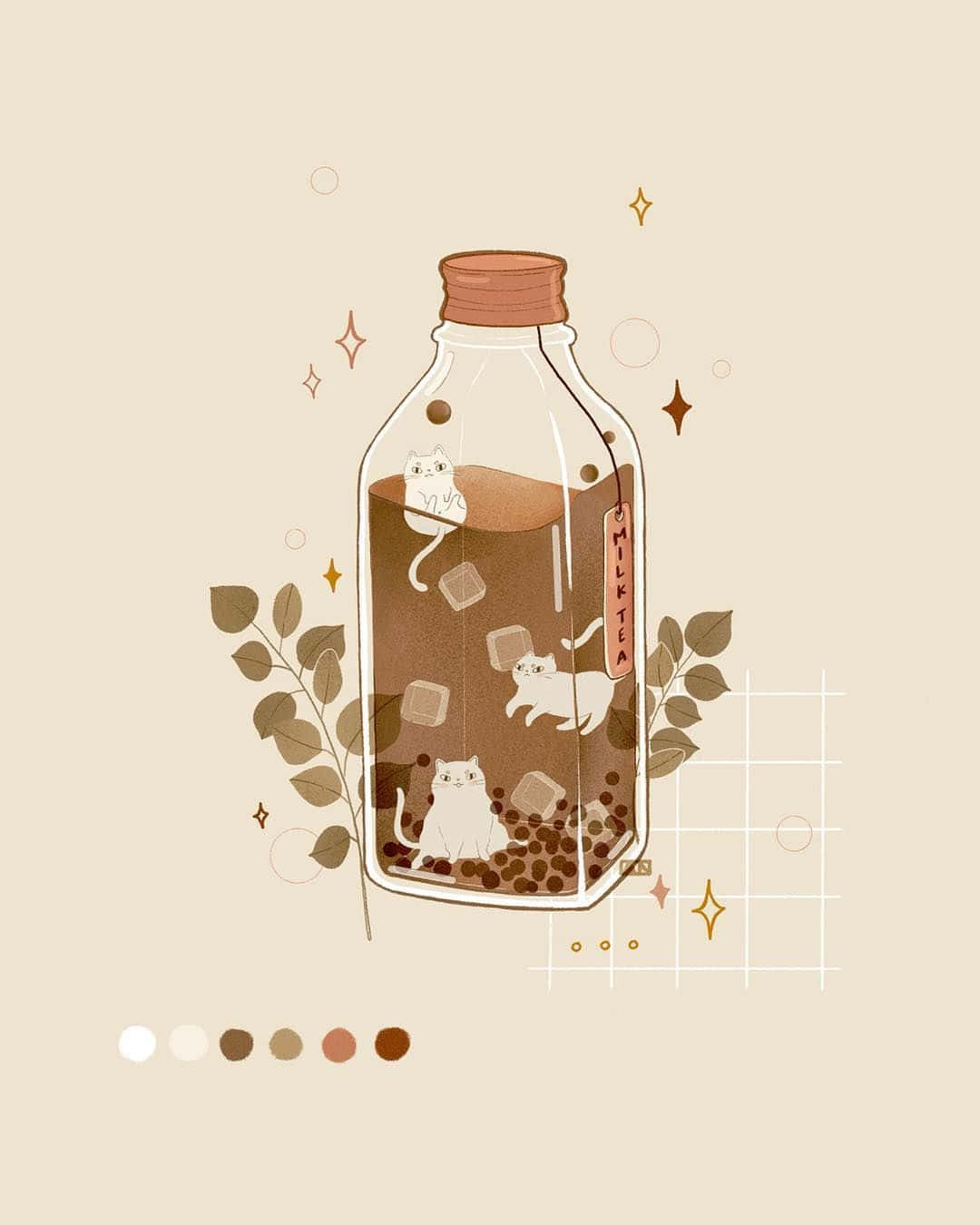 Enjoy A Sweet, Tasty Cup Of Bubble Tea Anime! Background