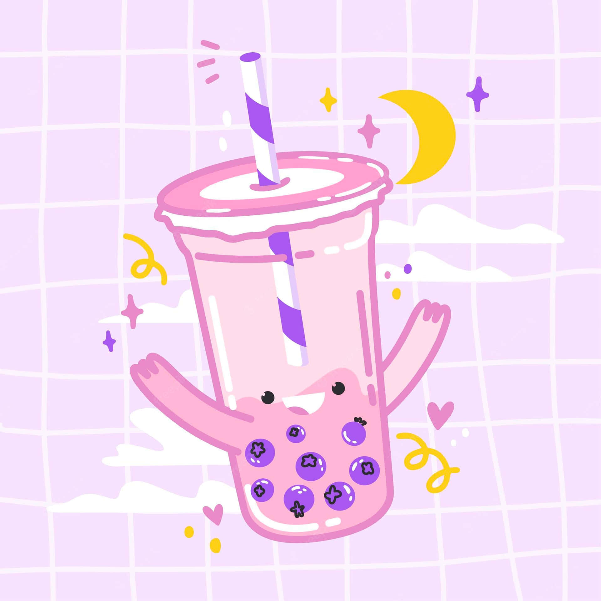 Enjoy A Unique And Delicious Bubble Tea, Inspired By Anime Background