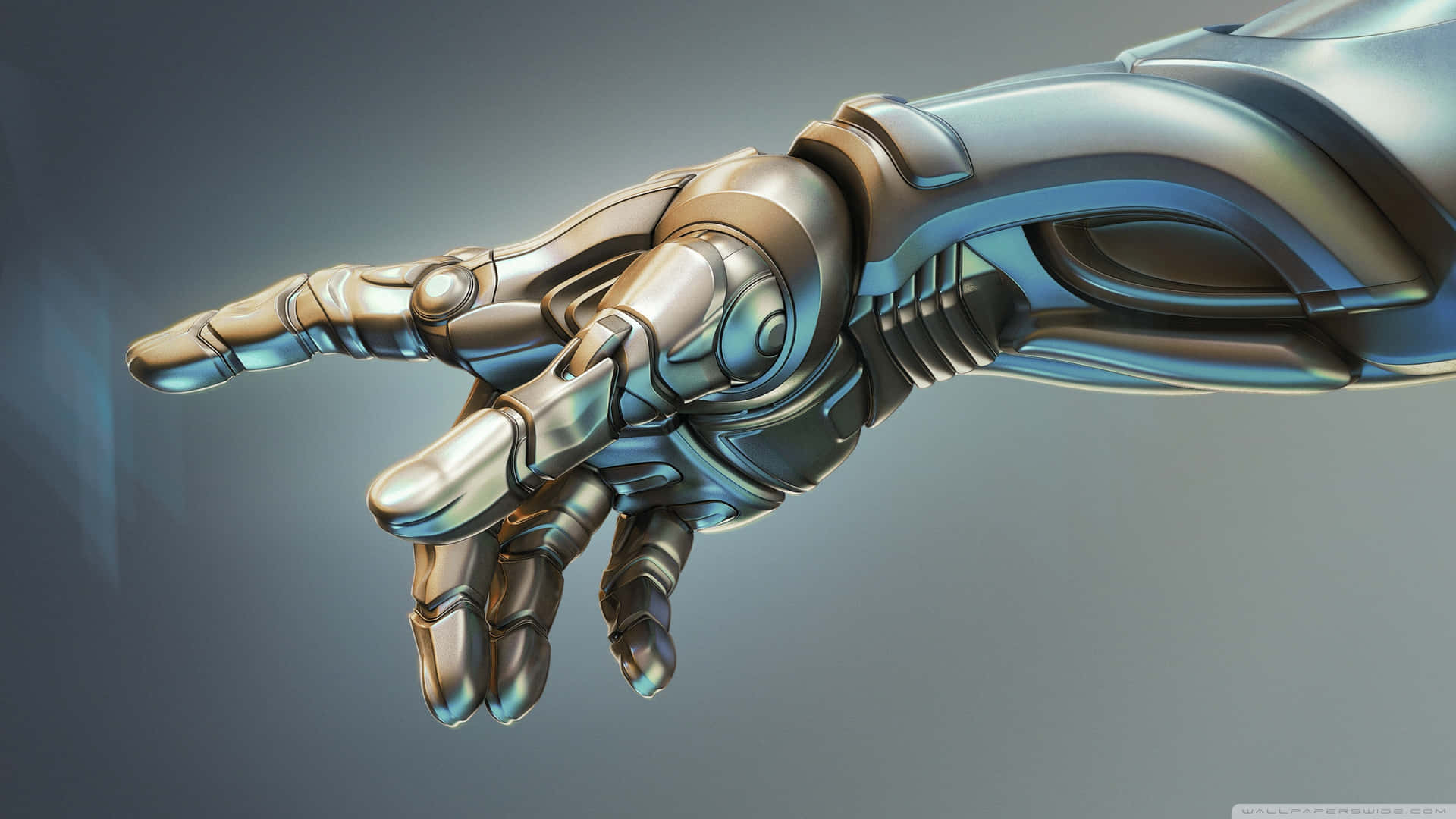 Enjoy A View Of A Futuristic Digital Landscape With Future Desktop. Background