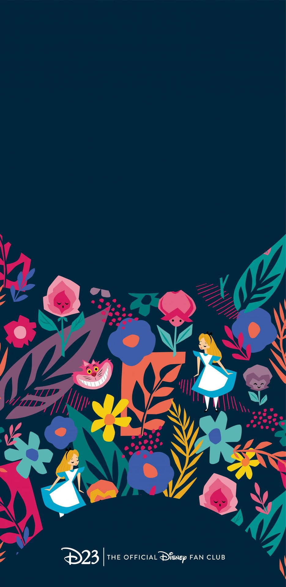 Enjoy A Whimsical Take On Communication With Alice In Wonderland Phone Background