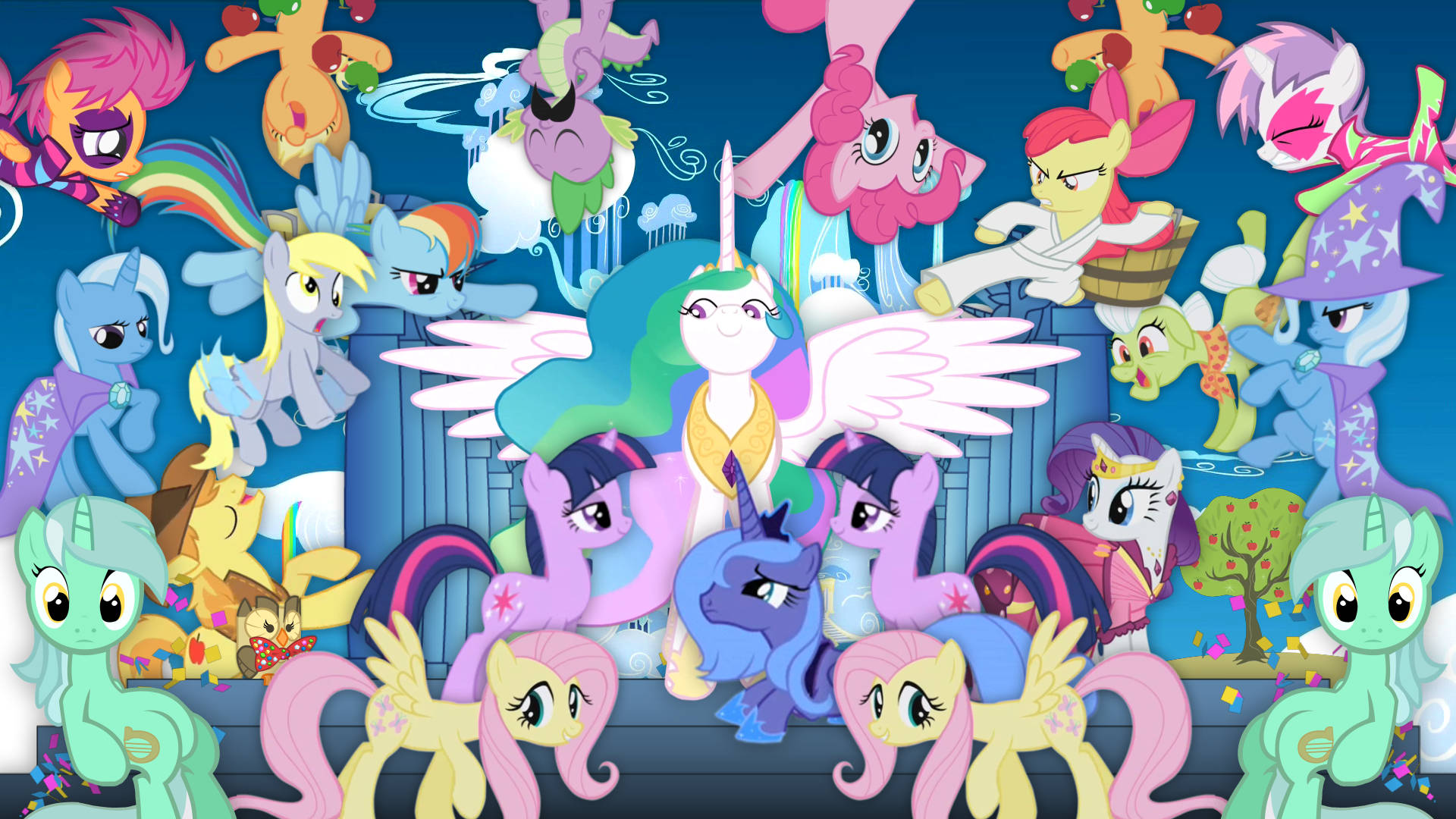 Enjoy An Amazingly Colorful Desktop With My Little Pony Background