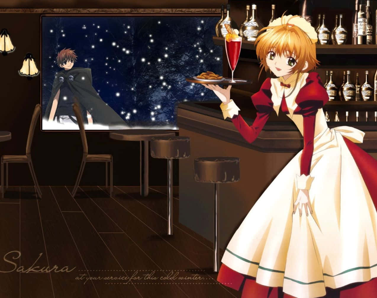 Enjoy An Energizing Cup Of Coffee While Taking In The Comforting Views Of Any Cafe Anime. Background