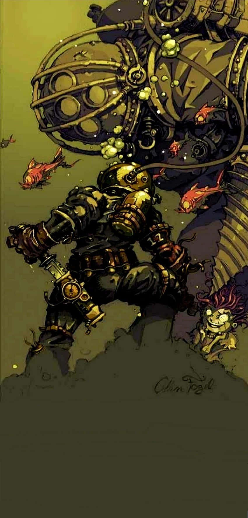 Enjoy An Exquisite And Detailed Bioshock Experience On Your 4k Iphone. Background