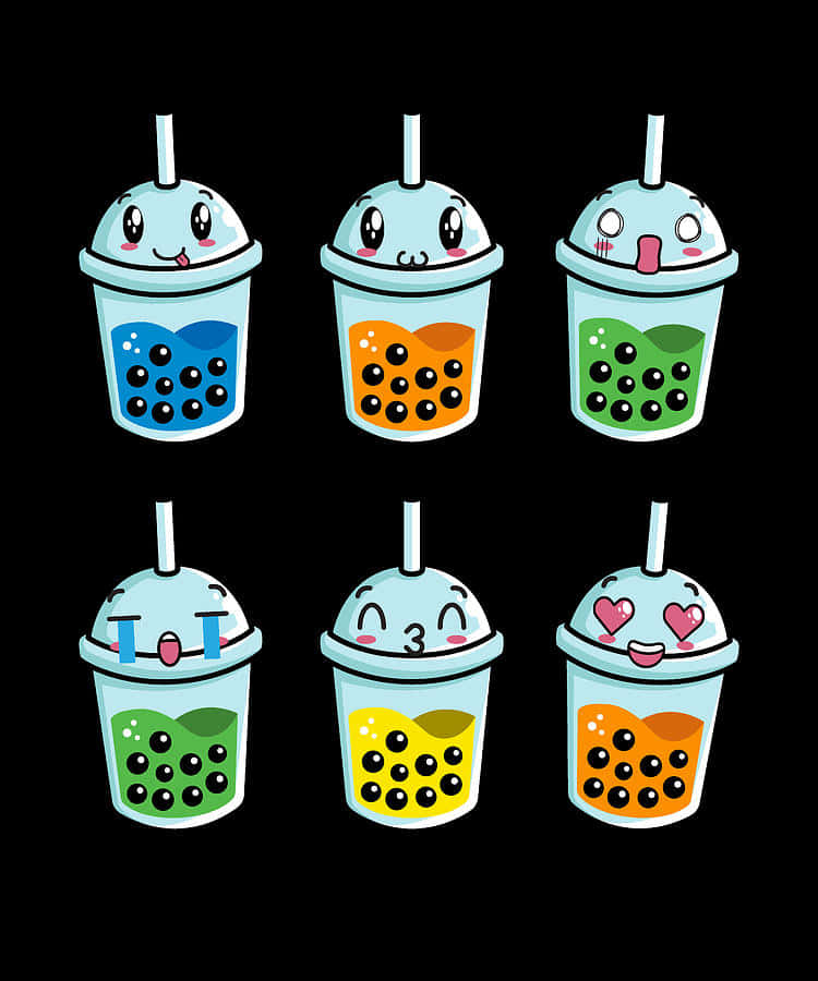 Enjoy An Ice-cool Bubble Tea And Anime Marathon With Friends Background