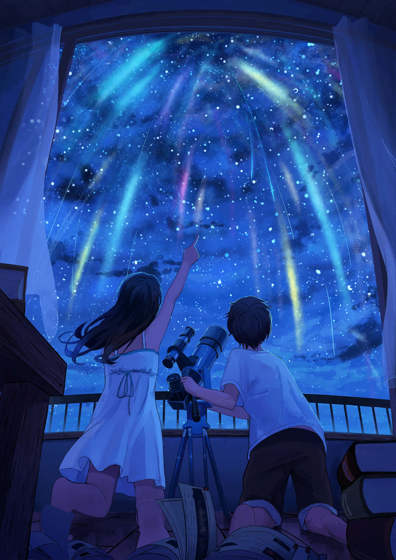 Enjoy Anime Night Under The Stars. Background