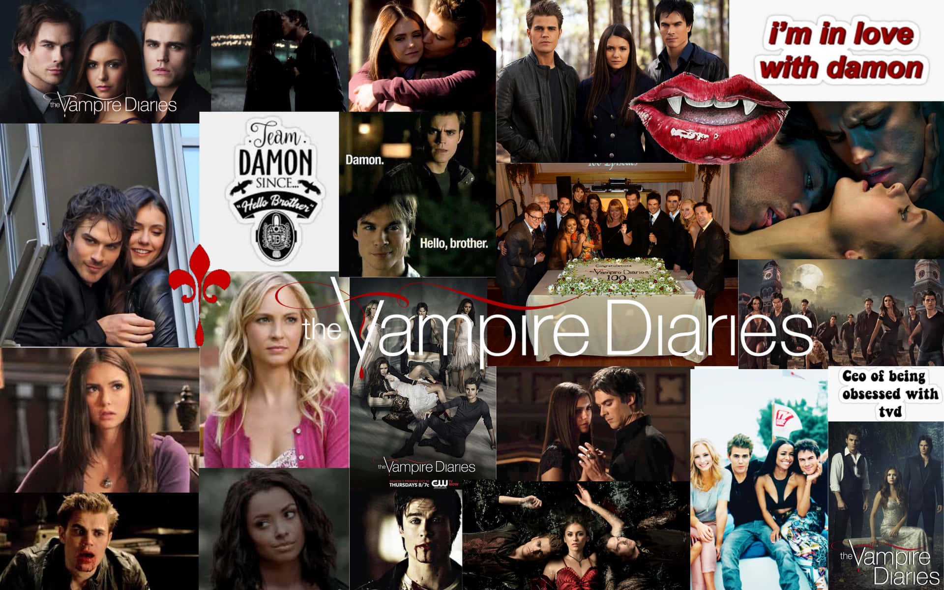 Enjoy Catching Up On All The Paranormal Drama Of The Vampire Diaries On Your Iphone! Background