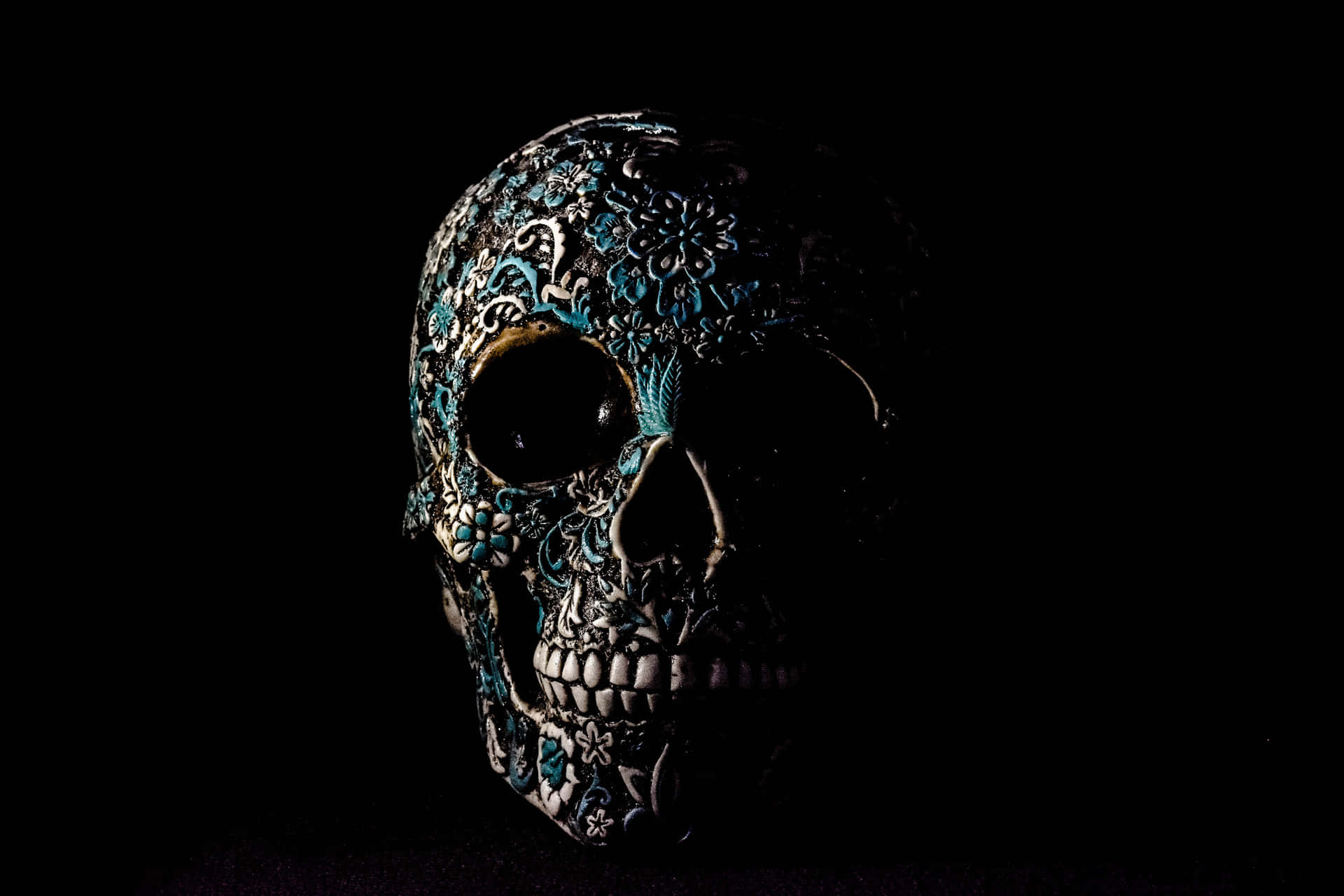 Enjoy Crystal-clear Sound With Skull Phone Background