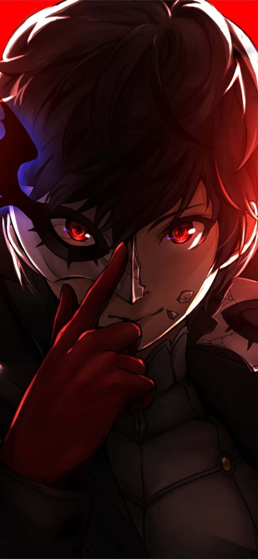 Enjoy Custom Anime Art, Now On Iphone 11 Red! Background
