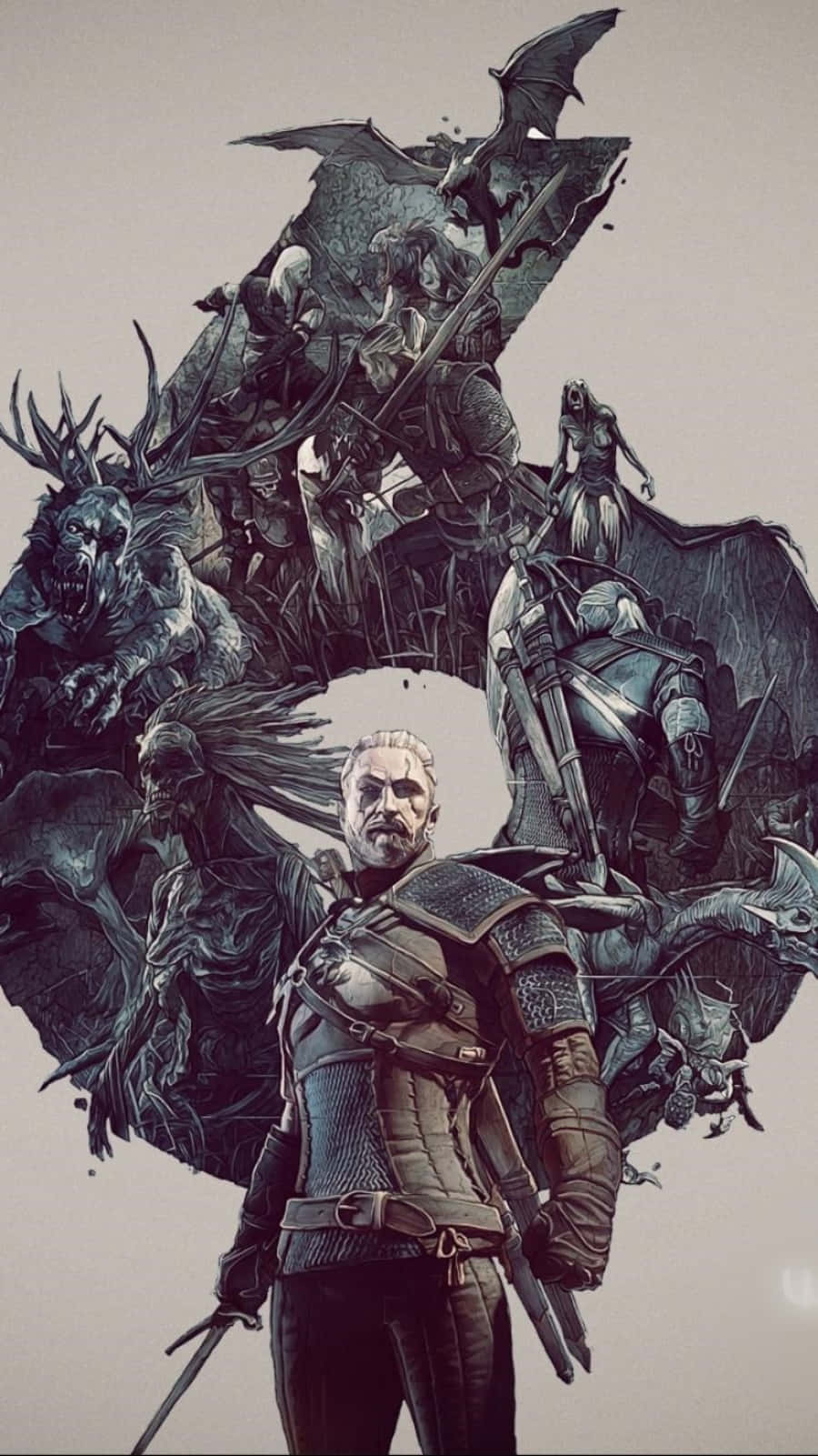 Enjoy Epic Battles In The Incredible World Of The Witcher With This High-end Smartphone. Background