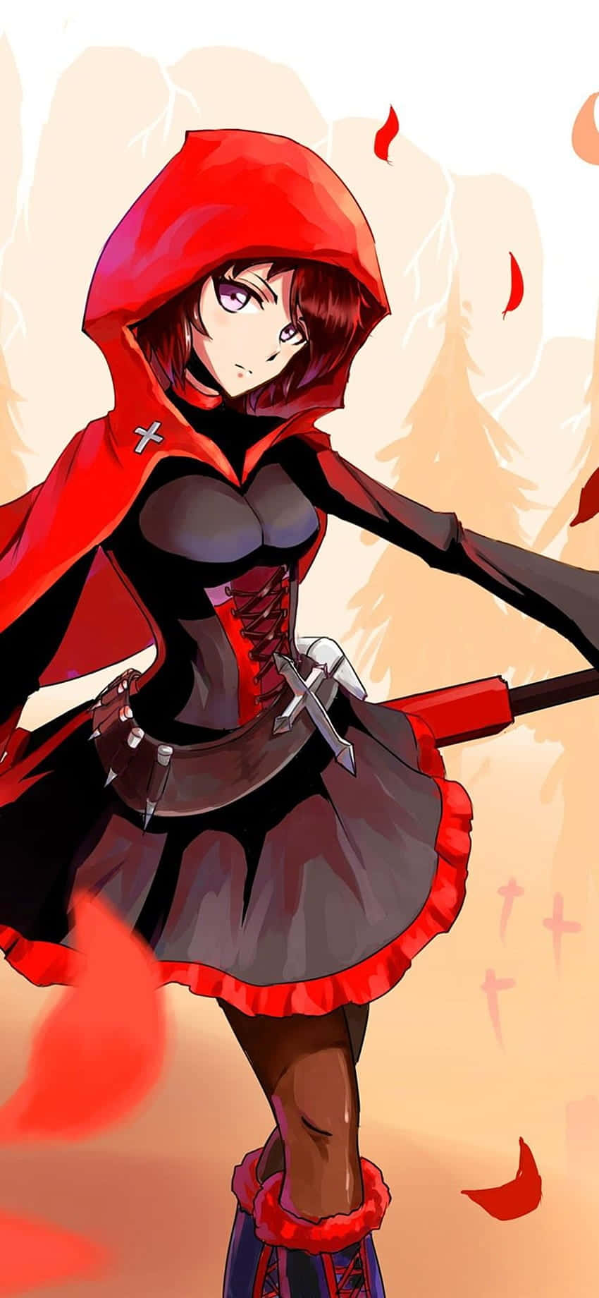 Enjoy Every Moment With The Iphone 11 Red Anime Background