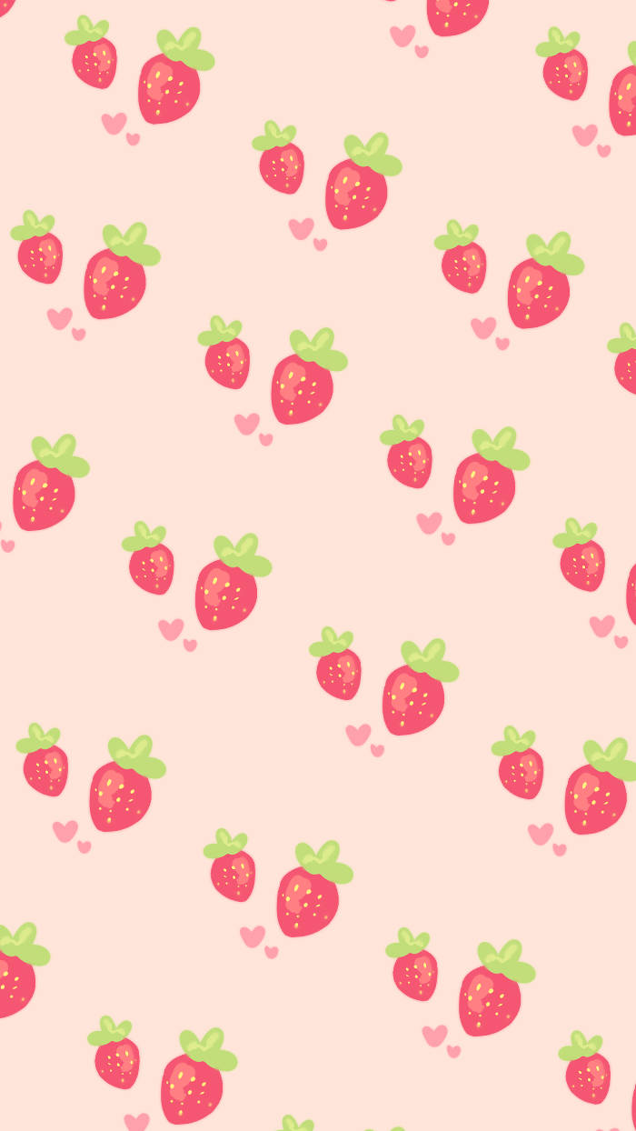 Enjoy Fresh Strawberry Goodness With A Strawberry Aesthetic. Background