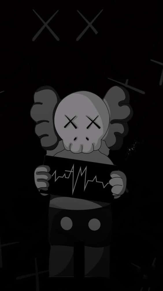 Enjoy Kaws' Black And White Masterpiece