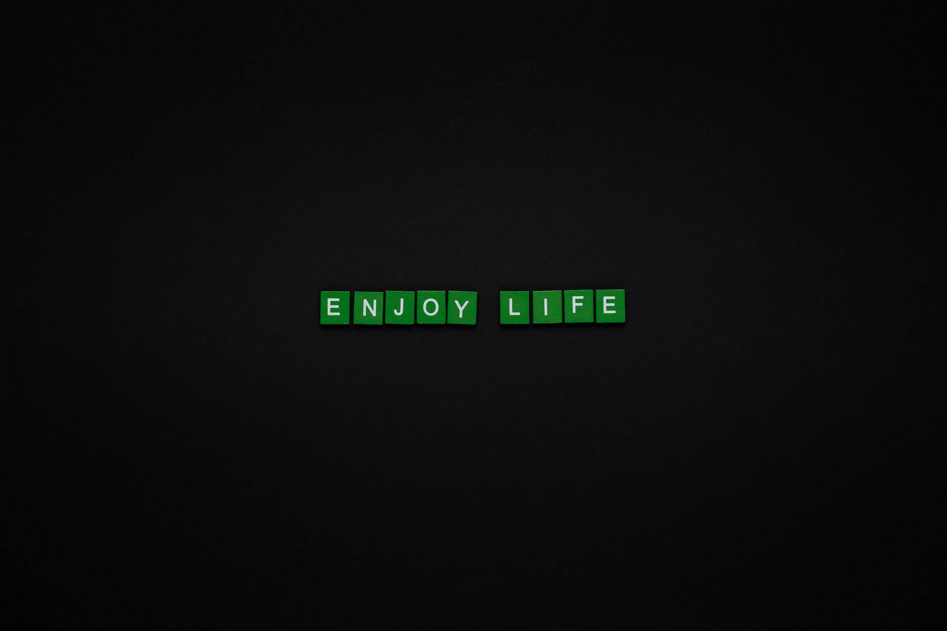 Enjoy Life Text On Black Pc Background