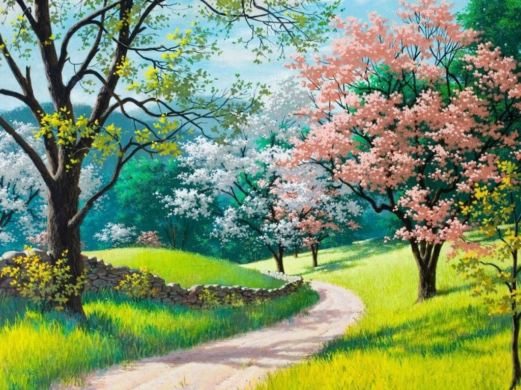 Enjoy Nature's Beauty In The Most Beautiful Spring Background