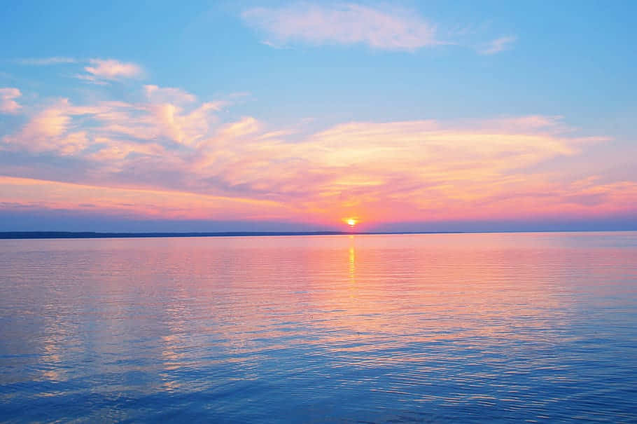 Enjoy Peace And Relaxation On A Beautiful Pastel Beach Background