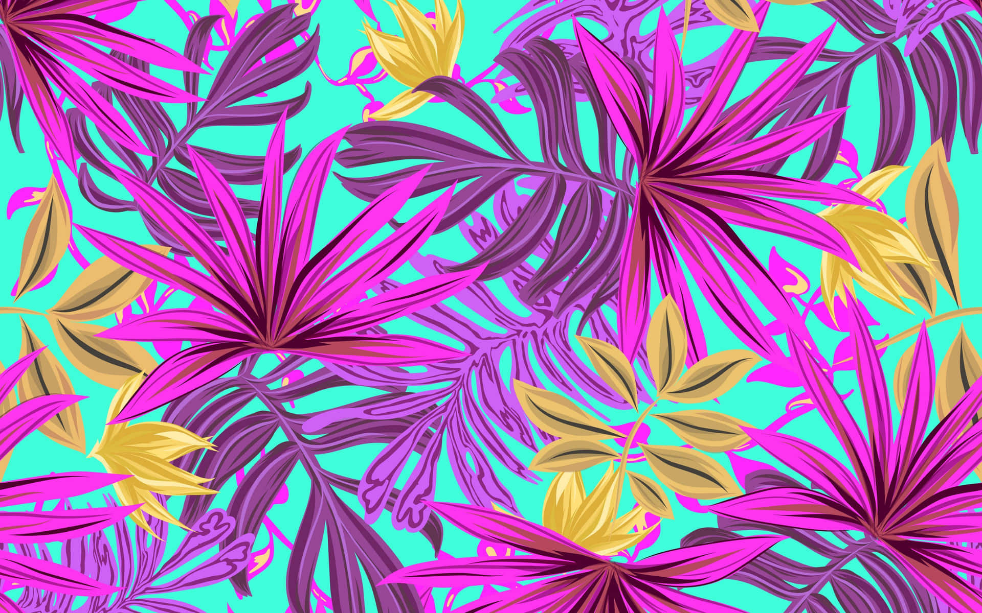 Enjoy Refreshing Tropical Leaves On Your Desktop Background