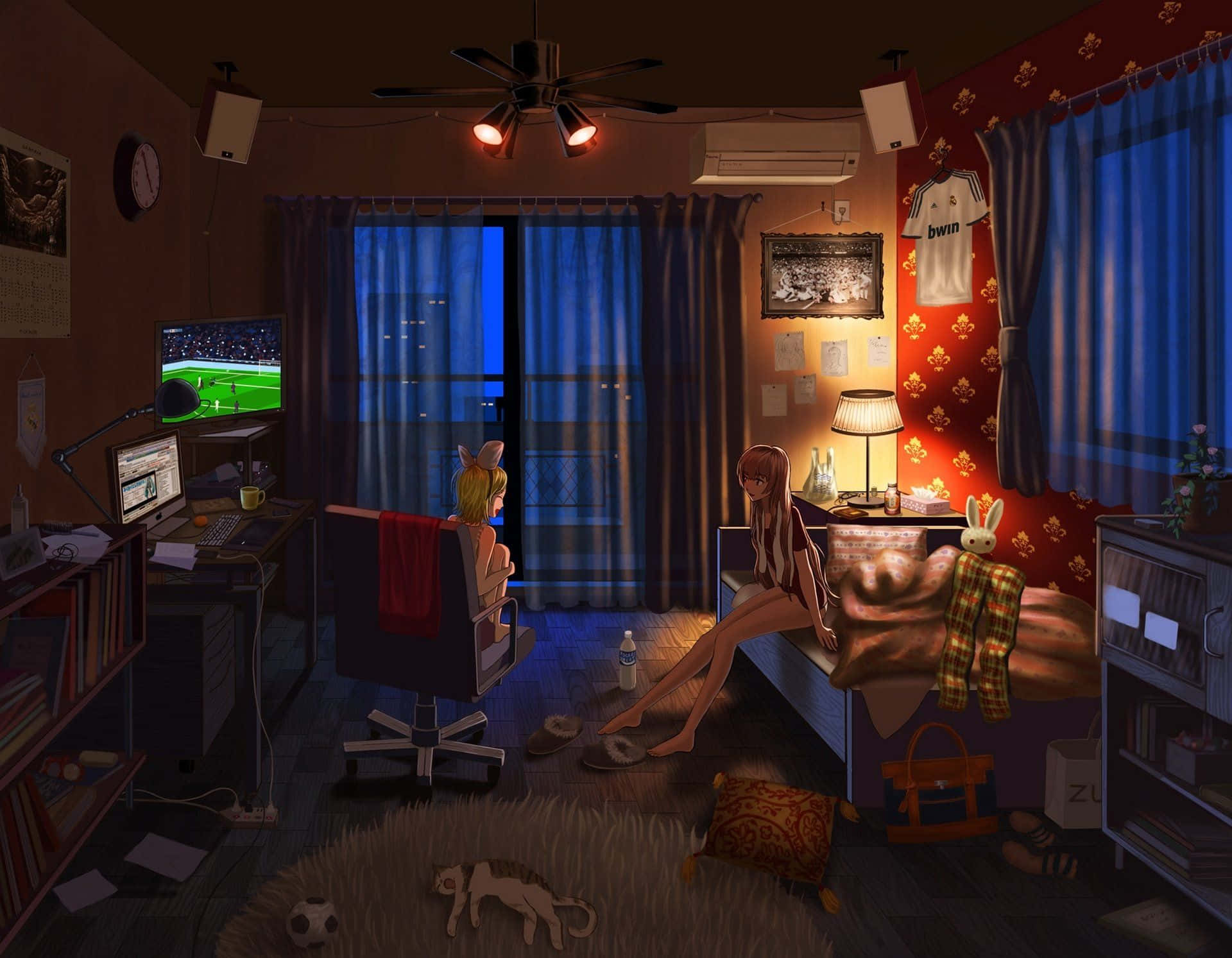Enjoy Some Cozy Anime Entertainment Background