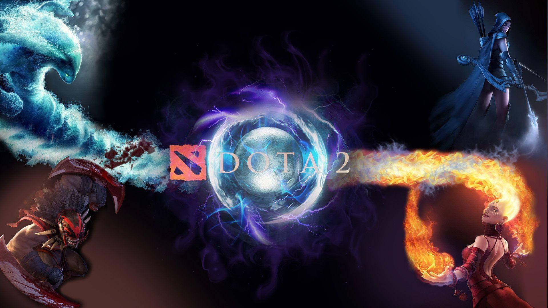 Enjoy The Action Of Dota 2 Background