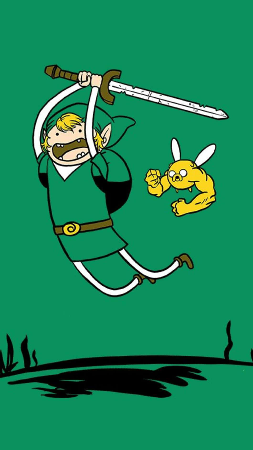Enjoy The Adventure Of A Lifetime With The Adventure Time Iphone Background