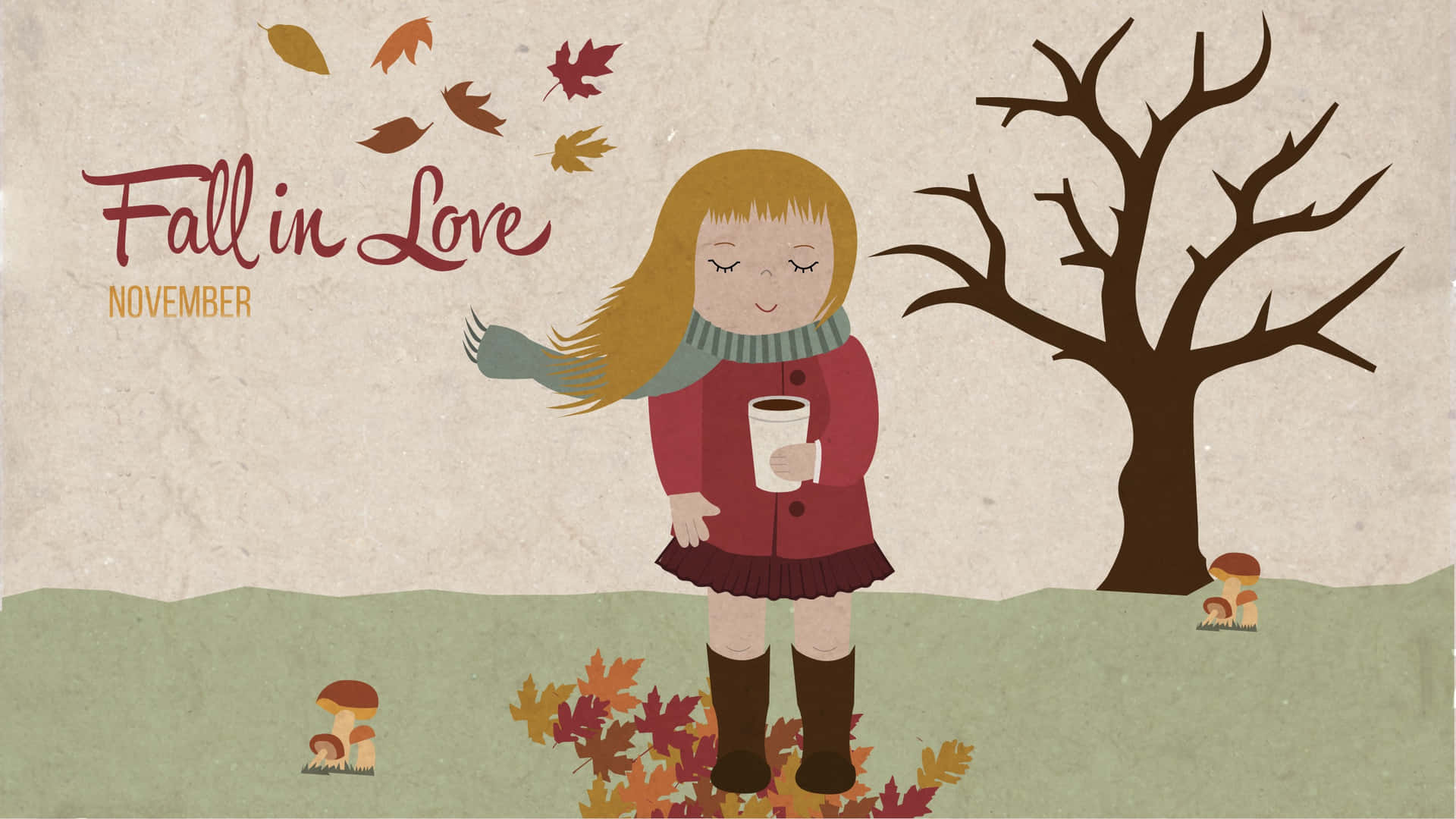 Enjoy The Autumnal Colors Of November With This Desktop Wallpaper Background