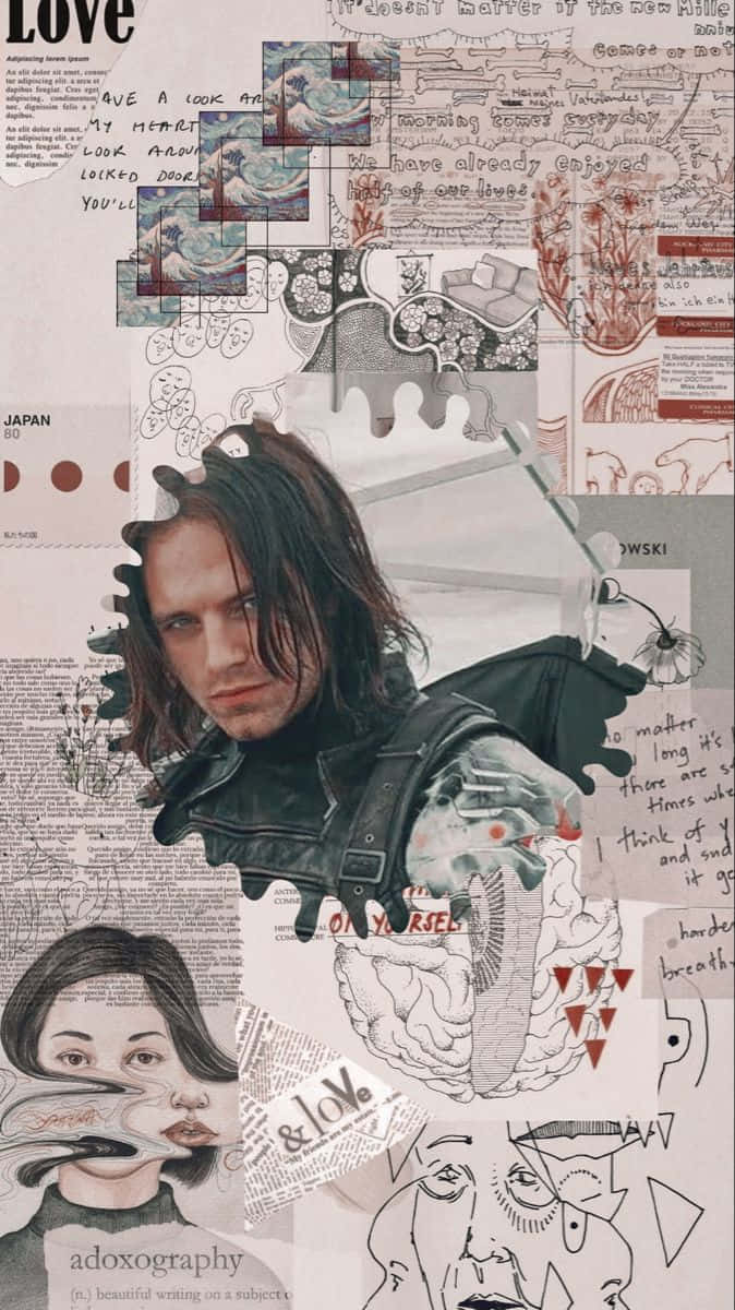 Enjoy The Avengers With The New Bucky Barnes Iphone Background