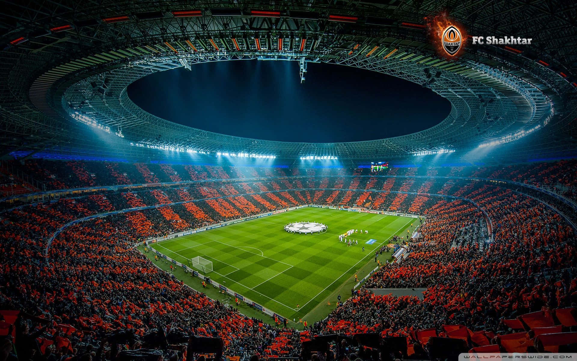 Enjoy The Beautiful Atmosphere At The Soccer Stadium! Background