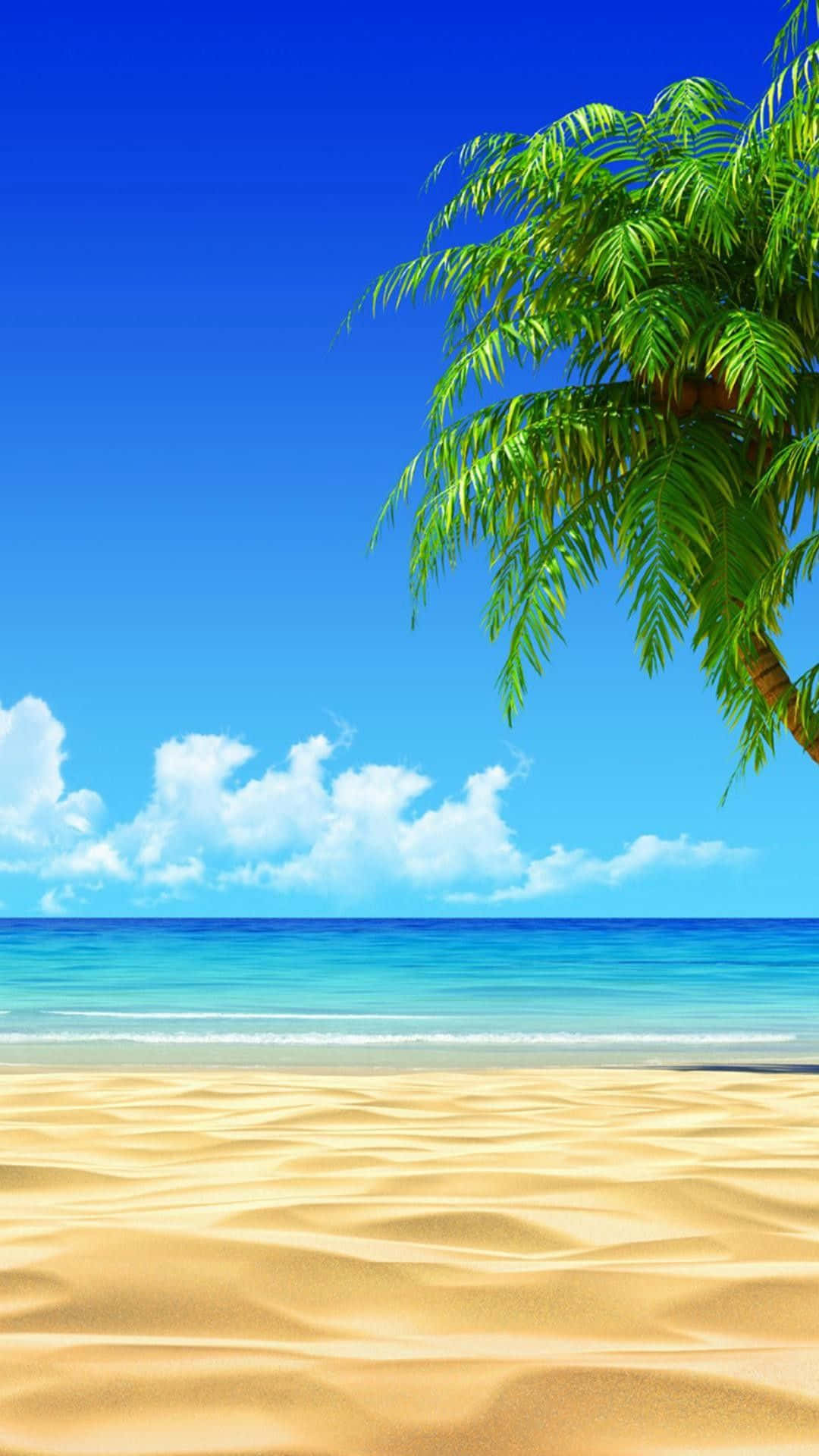 “enjoy The Beautiful Beach With Your Iphone” Background