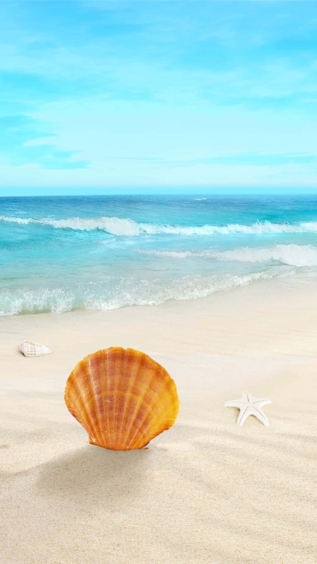 Enjoy The Beauty Of A Hi Res Beach Background