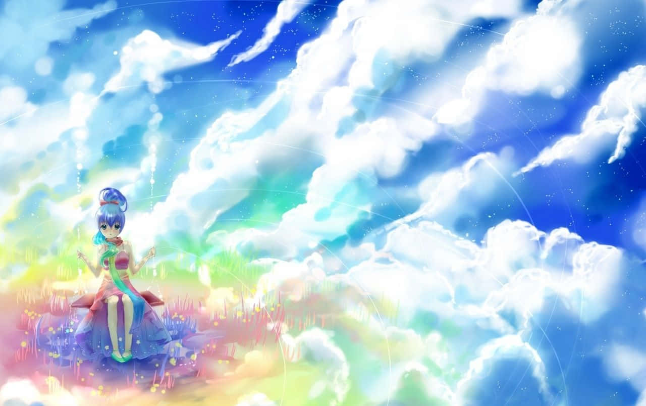 Enjoy The Beauty Of A Peaceful Anime Sky Background
