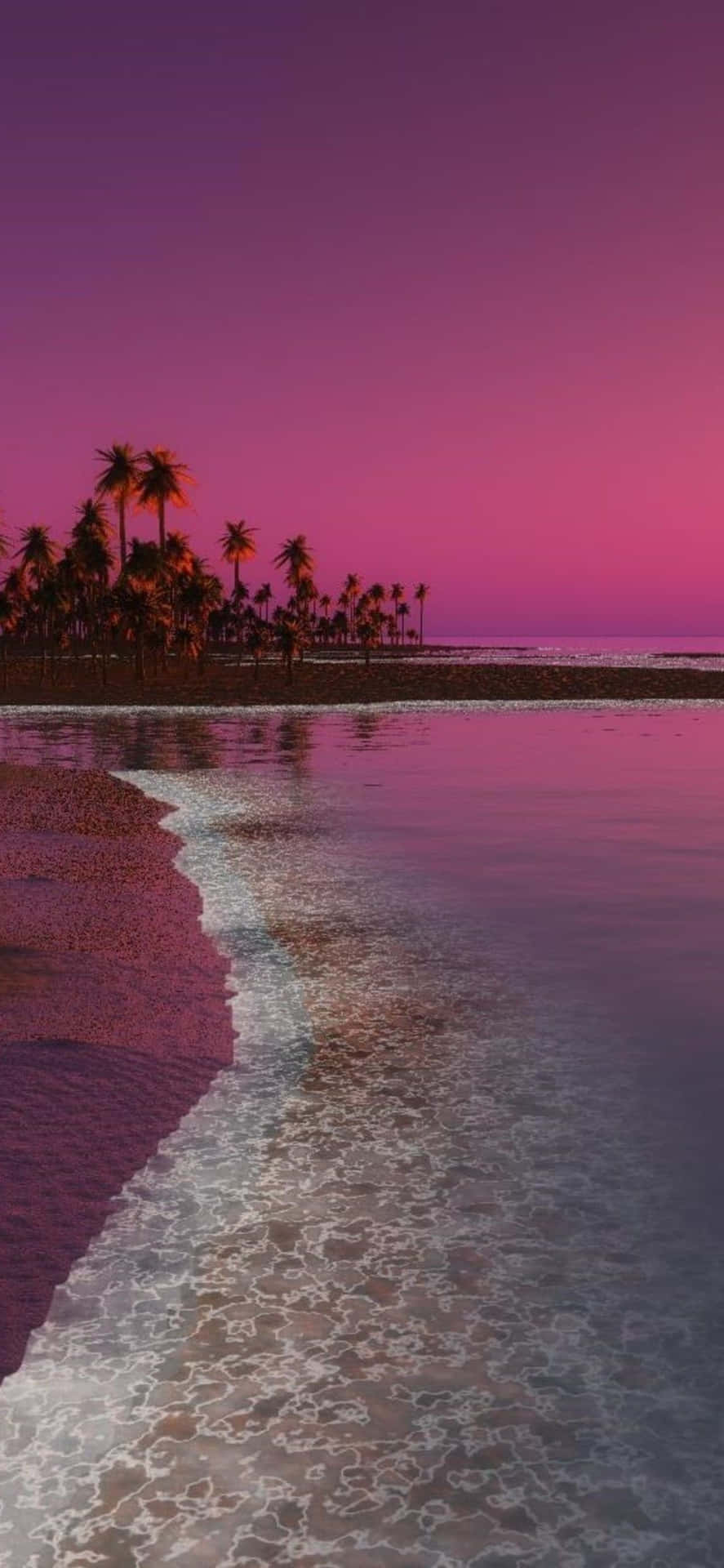 ____ Enjoy The Beauty Of A Romantic Sunset With Your Aesthetic Iphone. Background