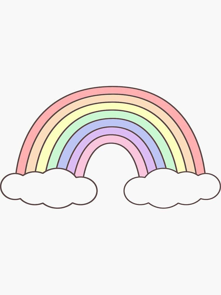 Enjoy The Beauty Of A World Pastel Rainbow Background