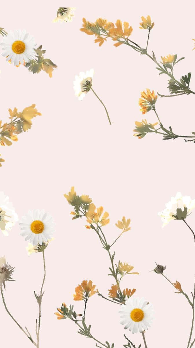 Enjoy The Beauty Of Aesthetic Floral Background